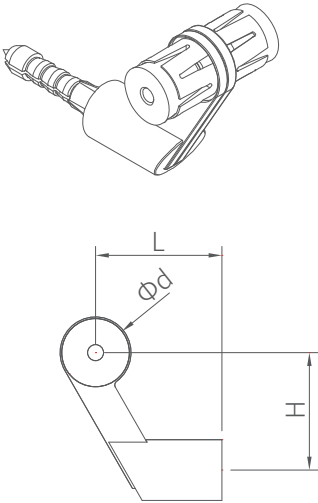 上墙扶手固定件