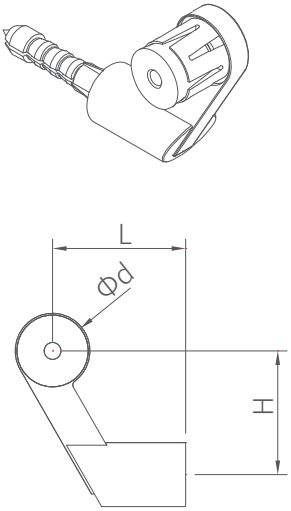 上墙扶手固定件