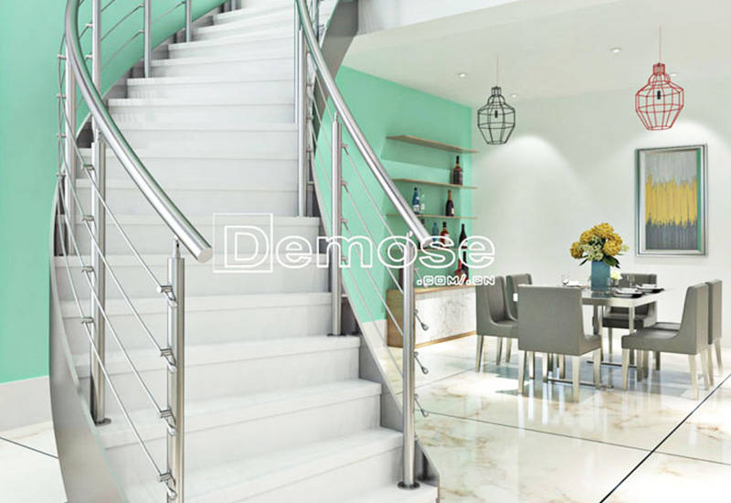 英国客户双钢板楼梯和玻璃栏杆工程