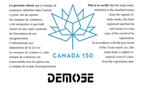 狄姆斯又成功注册新商标—加拿大商标