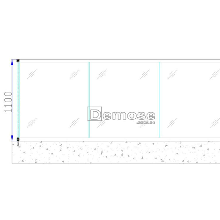 澳大利亚客户U型地槽玻璃栏杆
