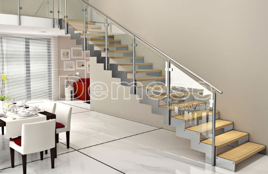 利用不锈钢楼梯扶手打造简约现代风格的楼梯
