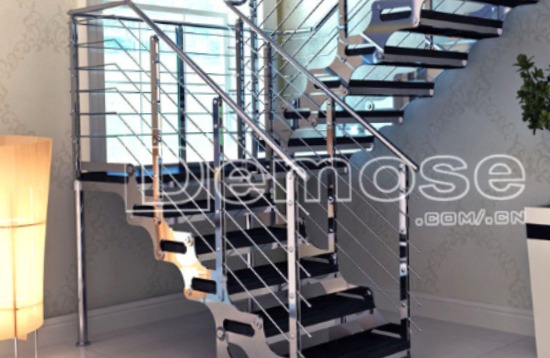 钢结构踏步楼梯的现代设计的刚劲之美