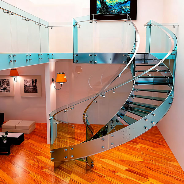 玻璃楼梯定制点亮现代空间的通透艺术