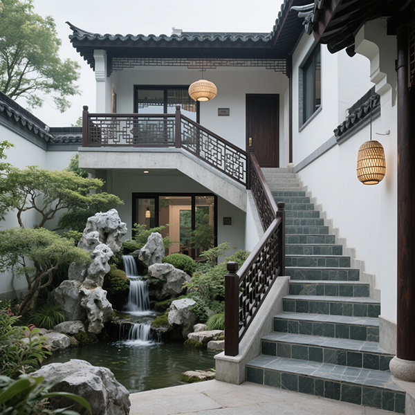 农村自建房旋转楼梯装修效果